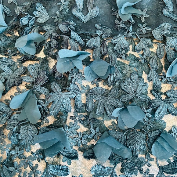 Dress The Population “Darleen” Peacock Embroidered Cocktail Dress - Picture 8 of 12